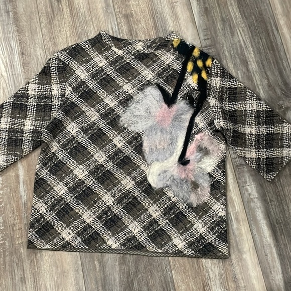 ANTHROPOLOGIE Troubadour Mohair Felted Floral Sweater & Sparrow Skirt - Picture 2 of 9